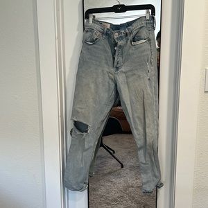 Gap cheeky high waisted jeans distressed